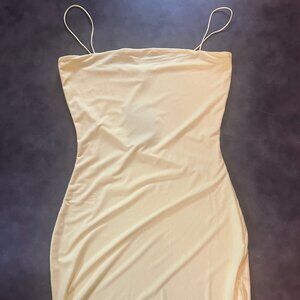 Fashion Nova Yellow Danielle Double Lined Mini Dress